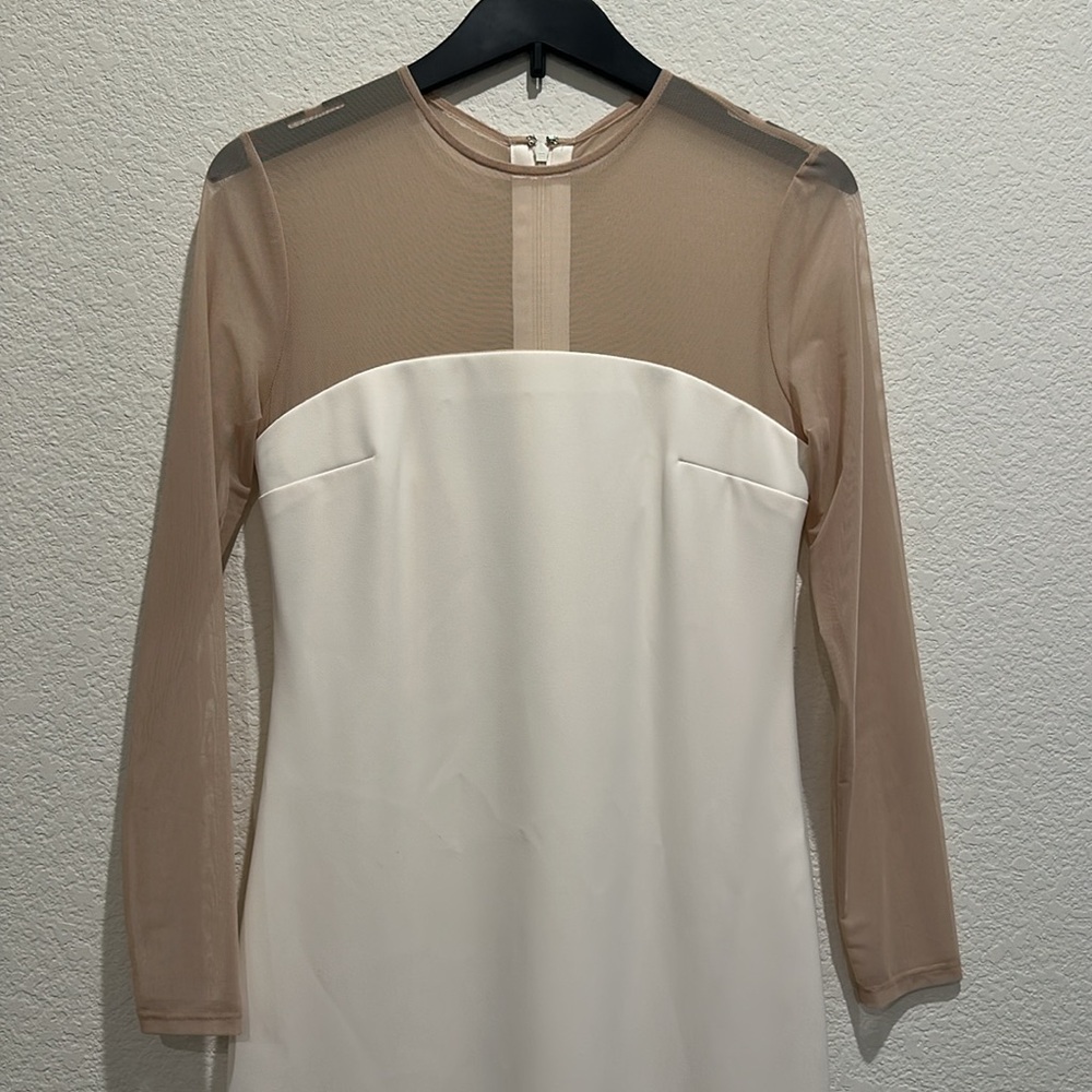 NWT AntonioMelani Elizabeth Damrich Babe Mesh Long Sleeve Crepe Soutache DRESS - Picture 15 of 17